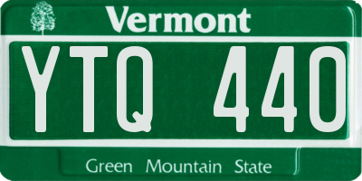VT license plate YTQ440