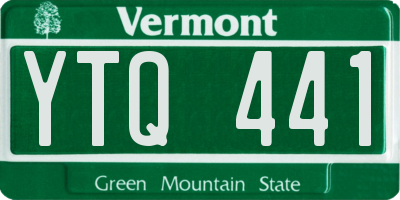 VT license plate YTQ441