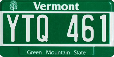 VT license plate YTQ461