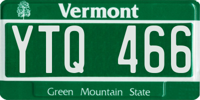 VT license plate YTQ466