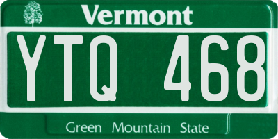 VT license plate YTQ468