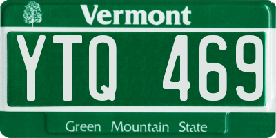 VT license plate YTQ469