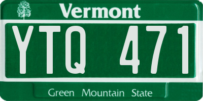 VT license plate YTQ471