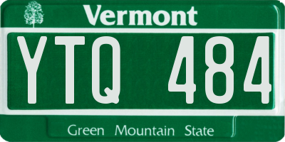 VT license plate YTQ484