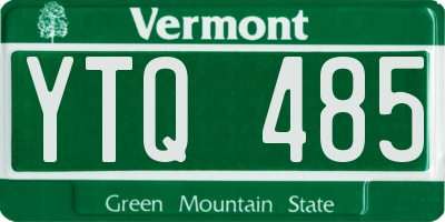 VT license plate YTQ485
