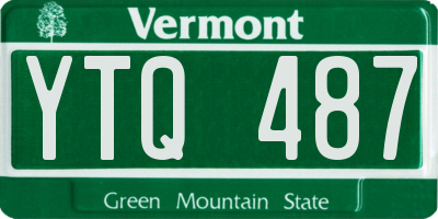 VT license plate YTQ487