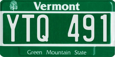 VT license plate YTQ491