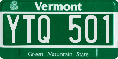 VT license plate YTQ501