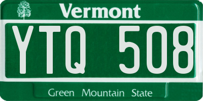 VT license plate YTQ508