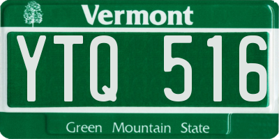 VT license plate YTQ516