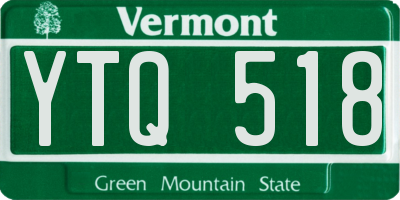 VT license plate YTQ518