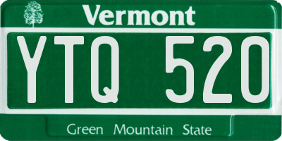 VT license plate YTQ520