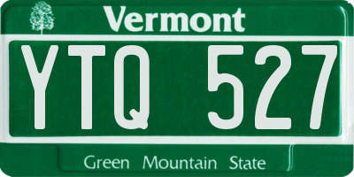 VT license plate YTQ527
