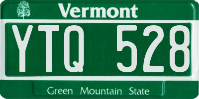 VT license plate YTQ528