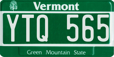 VT license plate YTQ565