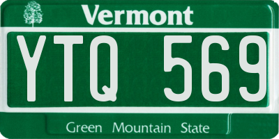 VT license plate YTQ569