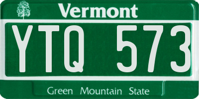 VT license plate YTQ573