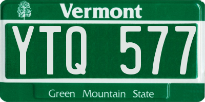 VT license plate YTQ577