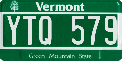 VT license plate YTQ579