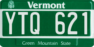 VT license plate YTQ621