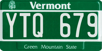 VT license plate YTQ679