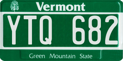 VT license plate YTQ682