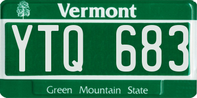 VT license plate YTQ683