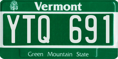 VT license plate YTQ691