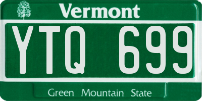 VT license plate YTQ699