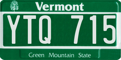 VT license plate YTQ715