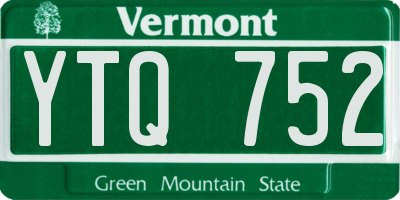 VT license plate YTQ752