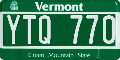 VT license plate YTQ770