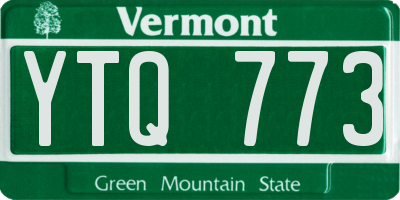 VT license plate YTQ773