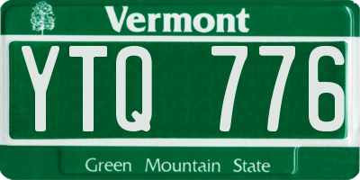 VT license plate YTQ776