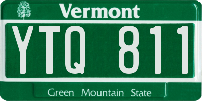 VT license plate YTQ811