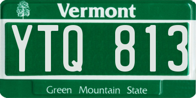 VT license plate YTQ813