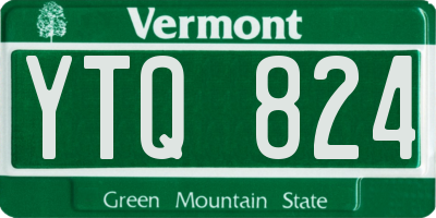 VT license plate YTQ824