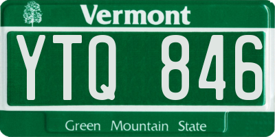 VT license plate YTQ846