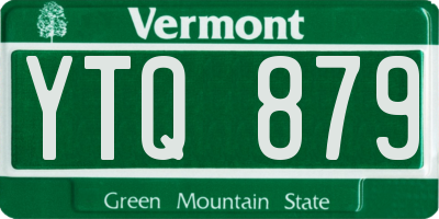 VT license plate YTQ879