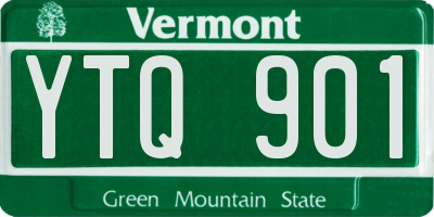 VT license plate YTQ901