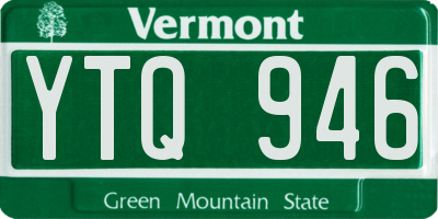 VT license plate YTQ946