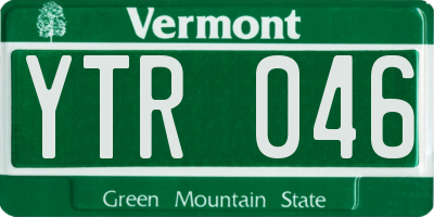 VT license plate YTR046