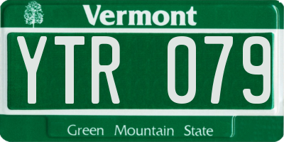 VT license plate YTR079