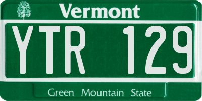 VT license plate YTR129