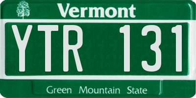 VT license plate YTR131