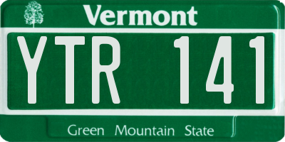 VT license plate YTR141