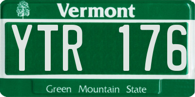 VT license plate YTR176
