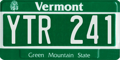 VT license plate YTR241