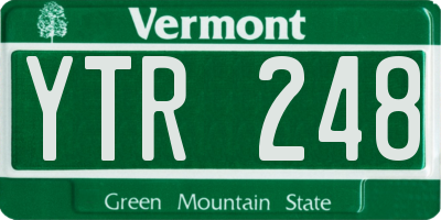 VT license plate YTR248