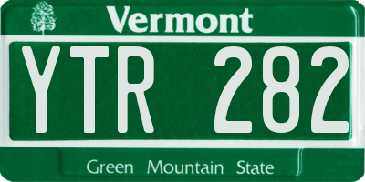 VT license plate YTR282